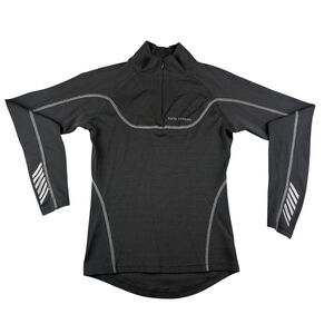 Helly Hansen Lifa Black Mock Neck 1/4 Zip Base Layer Long Sleeve Shirt SMALL